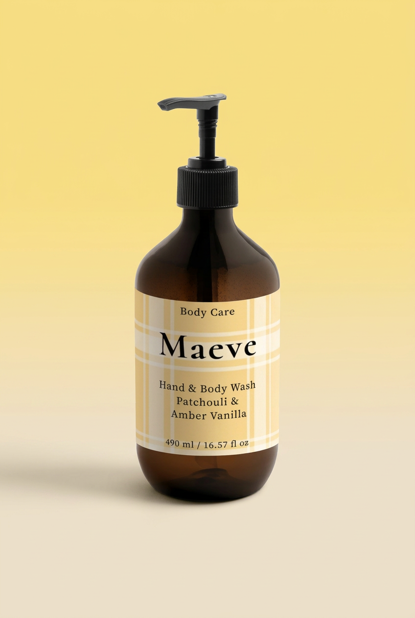 Patchouli & Amber Vanilla met Maeve-achtergrond